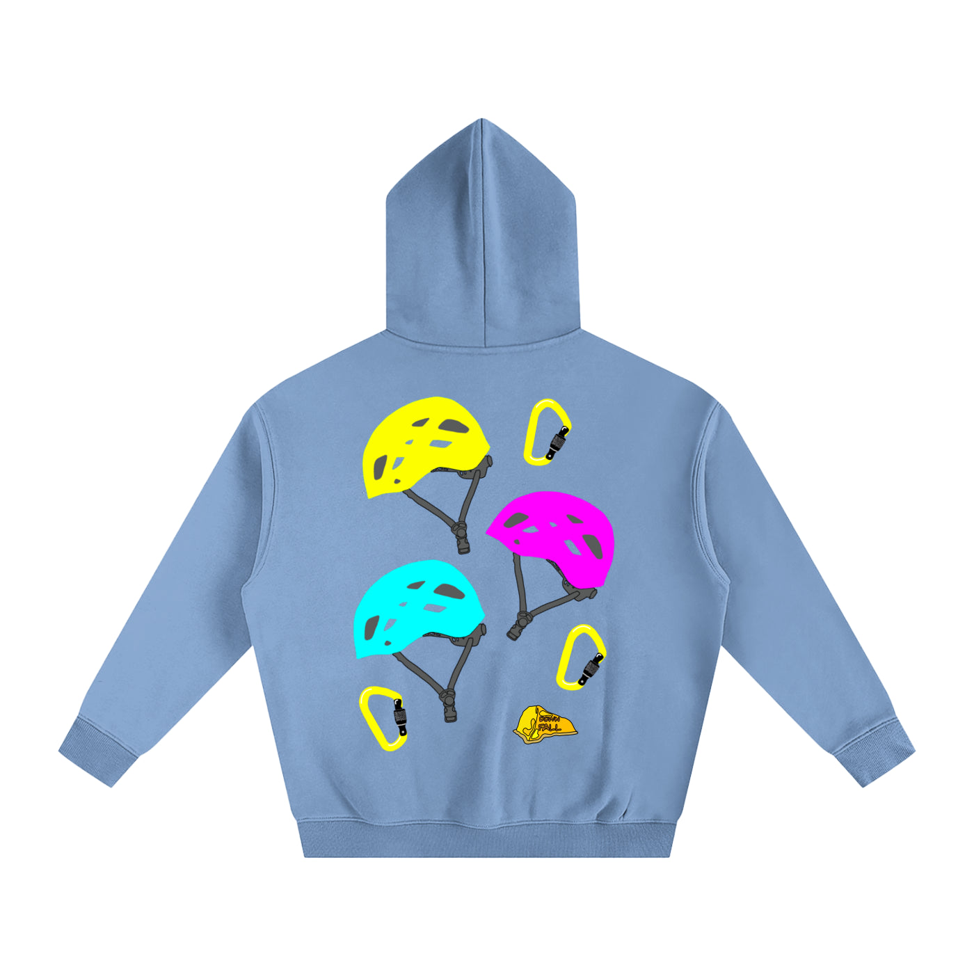 Helmet and carabiner hoodie